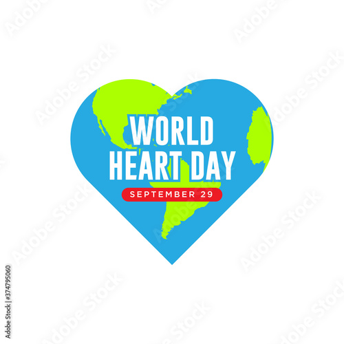 Celebrate World Heart Day. vector illustration
