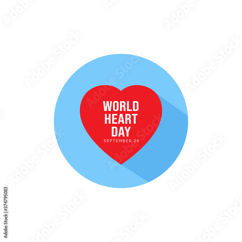Celebrate World Heart Day. vector illustration