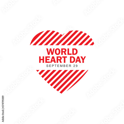 Celebrate World Heart Day. vector illustration