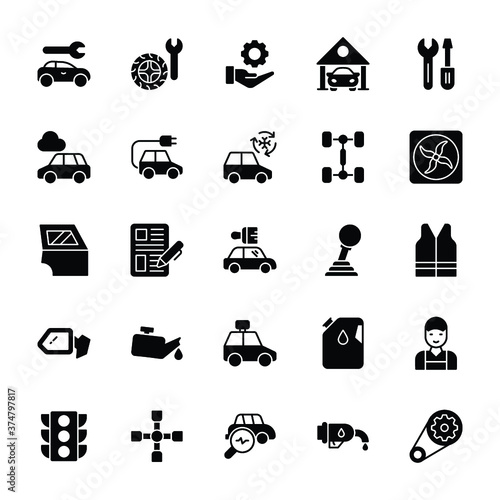 Garage Glyph Vector Icons