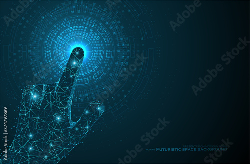 Abstract polygonal space
