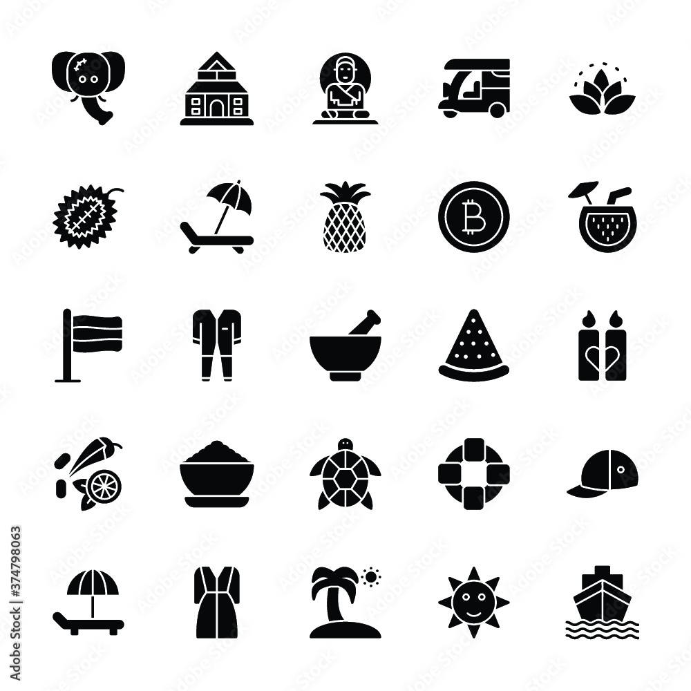 Naklejka premium Thailand Icons Pack 