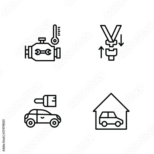 Car Maintenance Line Vector Icons