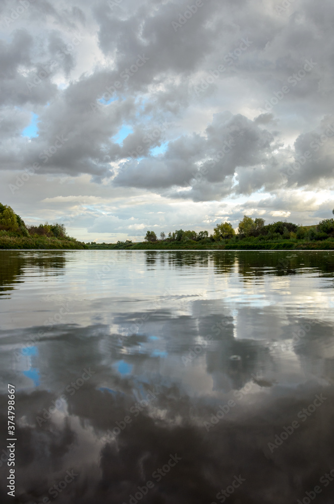 clouds over the lake