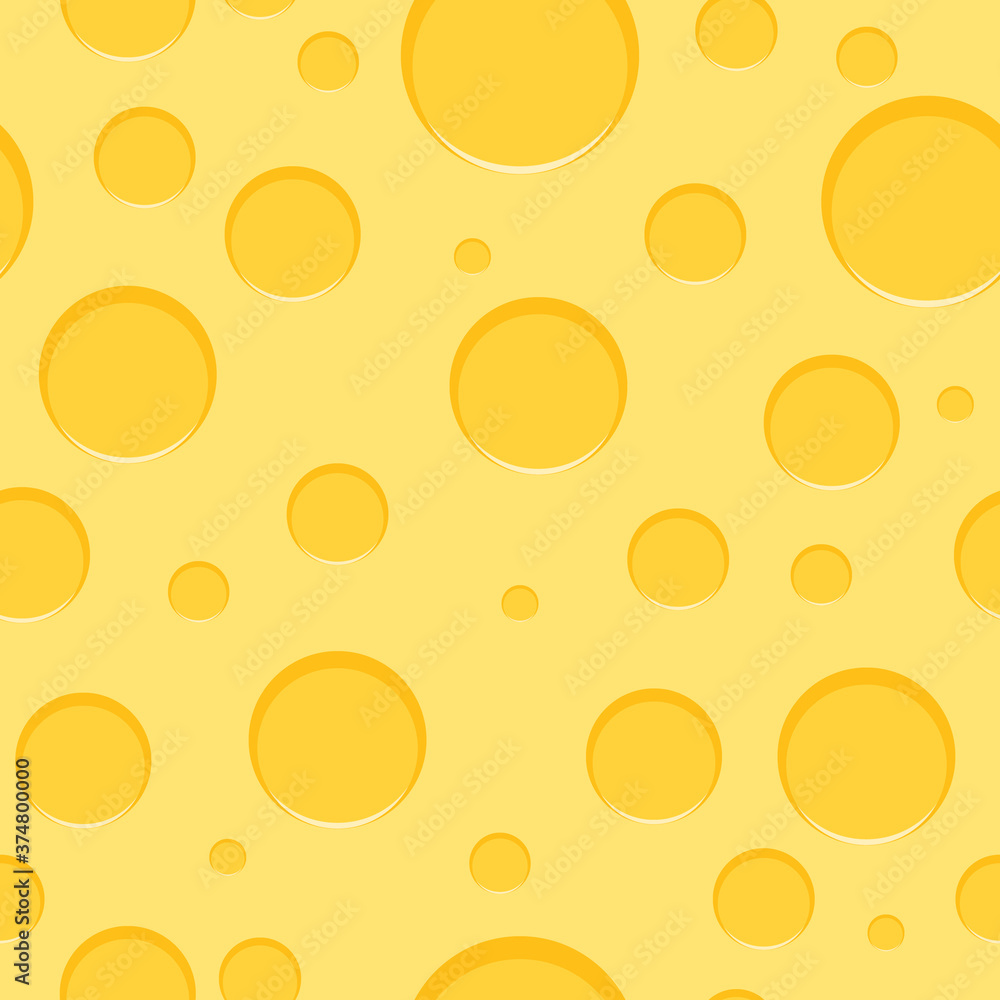 Cheese, cheese seamless texture. Vector illustration.