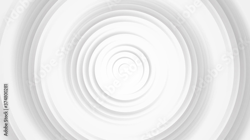 White gray circles abstract background.3D illustration with paper cut style.