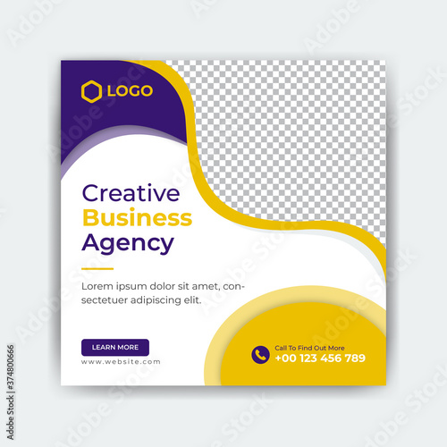 Business marketing agency social media add banner design
