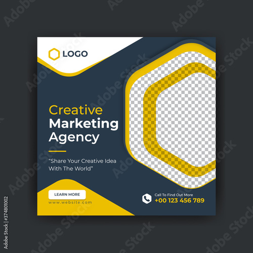 Digital marketing agency  social media add banner template