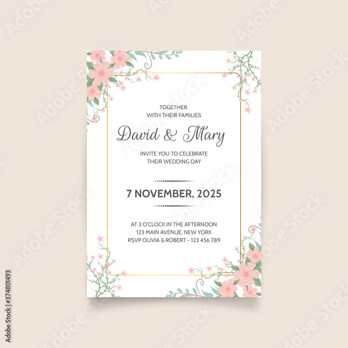 Wedding invitation template design