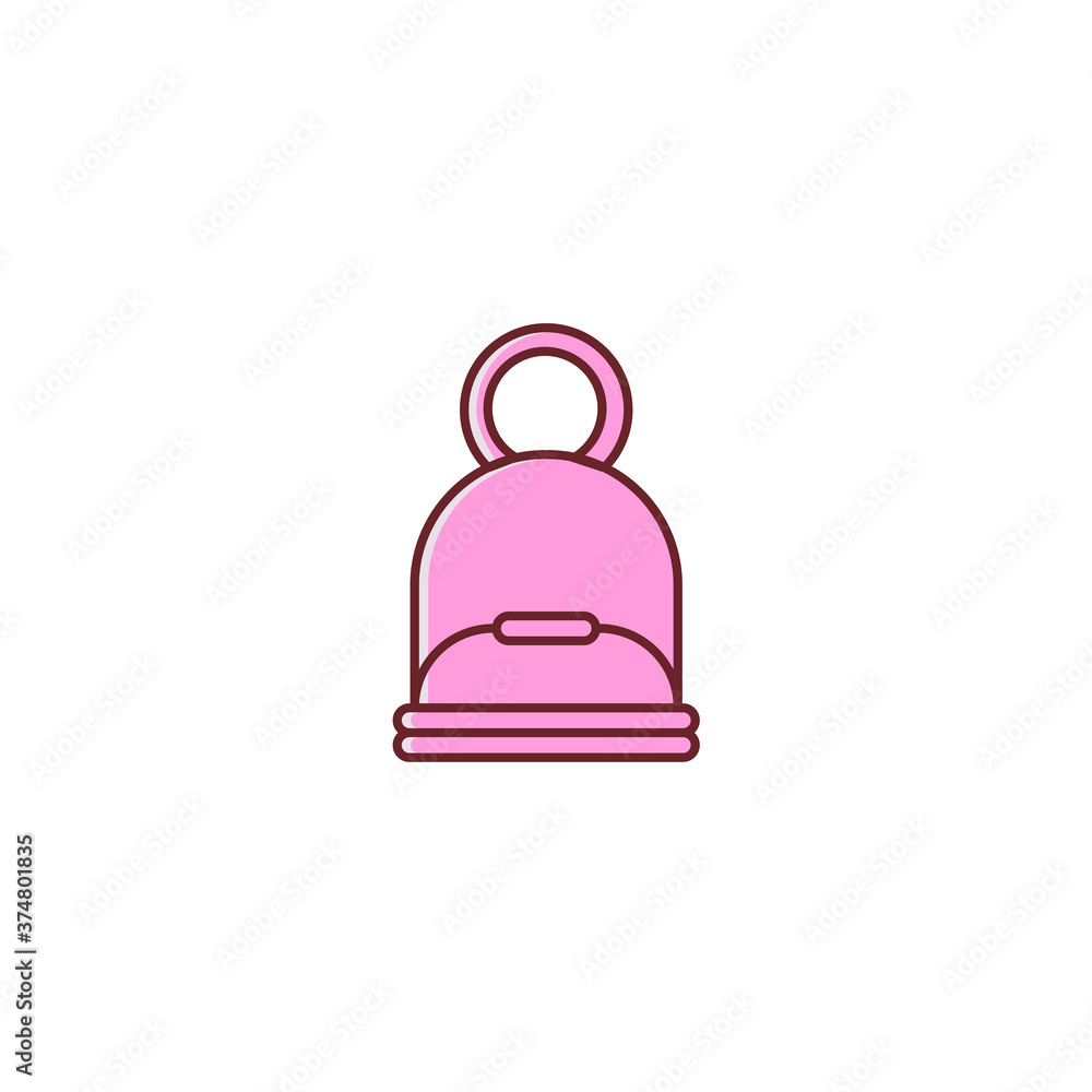 Woman menstrual cup - thin color line icon, sign, object, symbol, pictogram on isolated white background. Female hygiene and care product simple linear vector illustration. Woman menstrual cup - thin color line icon, sign, object, symbol, pictogram on isolated white background. Female hygiene and care product simple linear vector illustration.