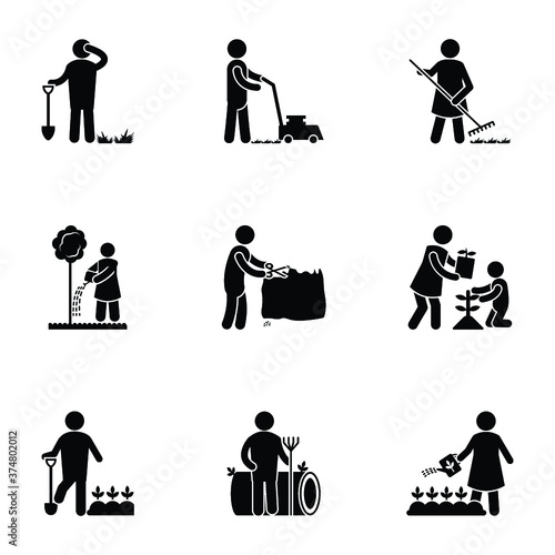 Garden Care Glyph Icons 