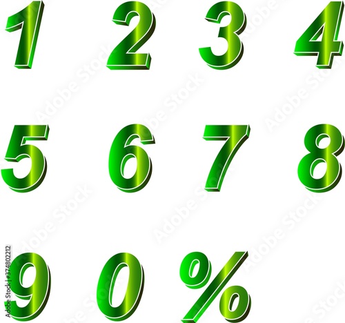 set of 3d numbers