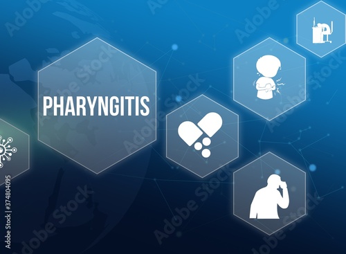 Bilde på lerret pharyngitis