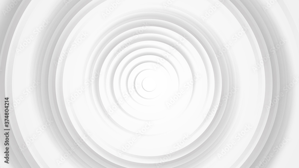 Fototapeta premium White gray circles abstract background.3D illustration with paper cut style.