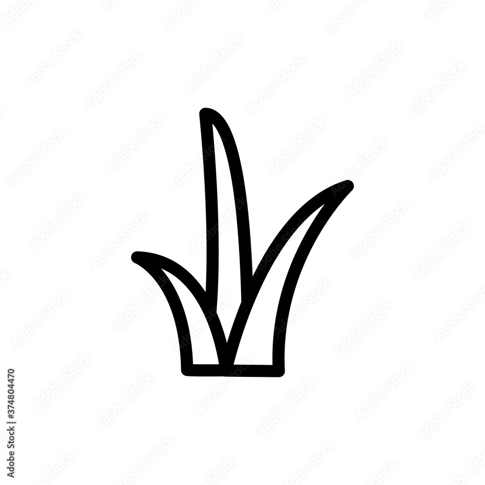 Obraz premium grass icon vector symbol template