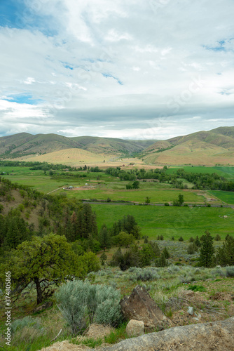 Farms in the Tygh Valley in Oregon, USA