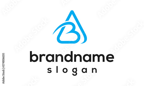 Letter AB logo design vector
