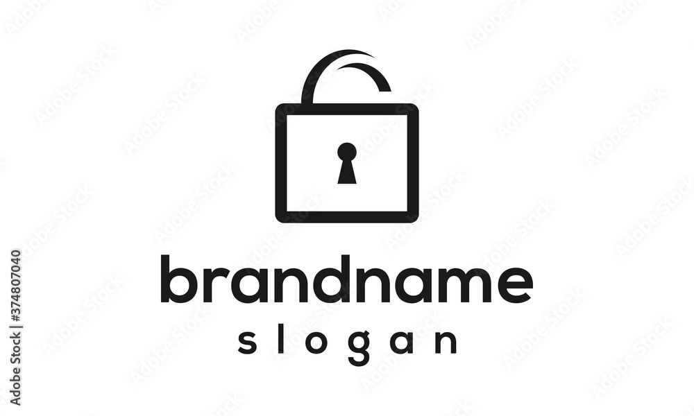 Simple Lock logo design vector Simple Lock logo design vector