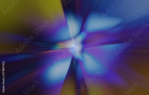 輝く放射光と放射線のアブストラクトのグラフィックス © studio I.M.S