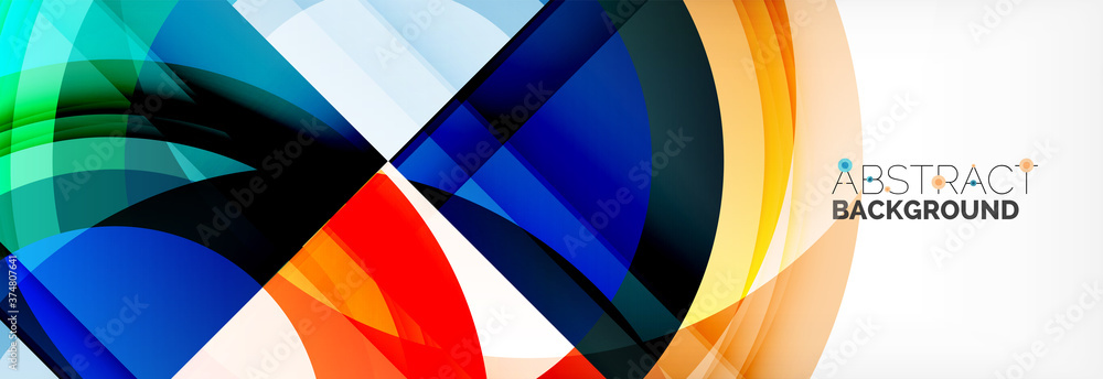 Round shapes, triangles and circles. Modern abstract background Round shapes, triangles and circles. Modern abstract background