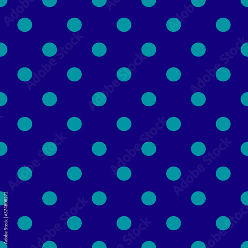 green polka dot with blue background seamless pattern