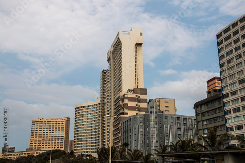  Hotels Against Cloudy Skyline on Durban's Golden Mile