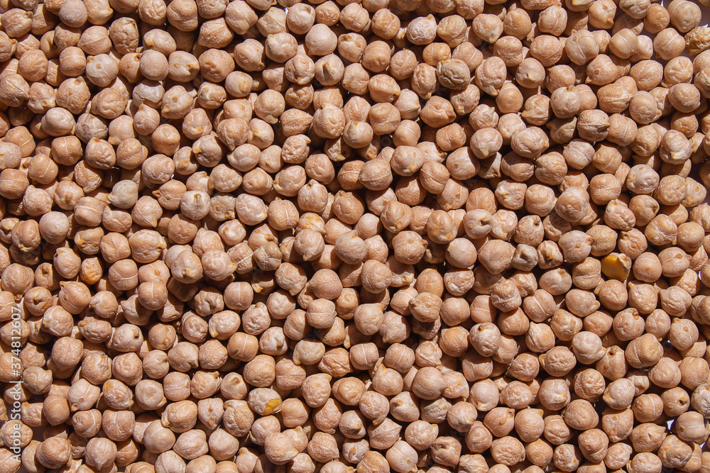 Chicken peas in bulk full screen flat lay Chicken peas in bulk full screen flat lay