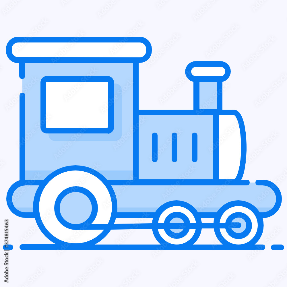 A toy train icon in flat editable design
A toy train icon in flat editable design