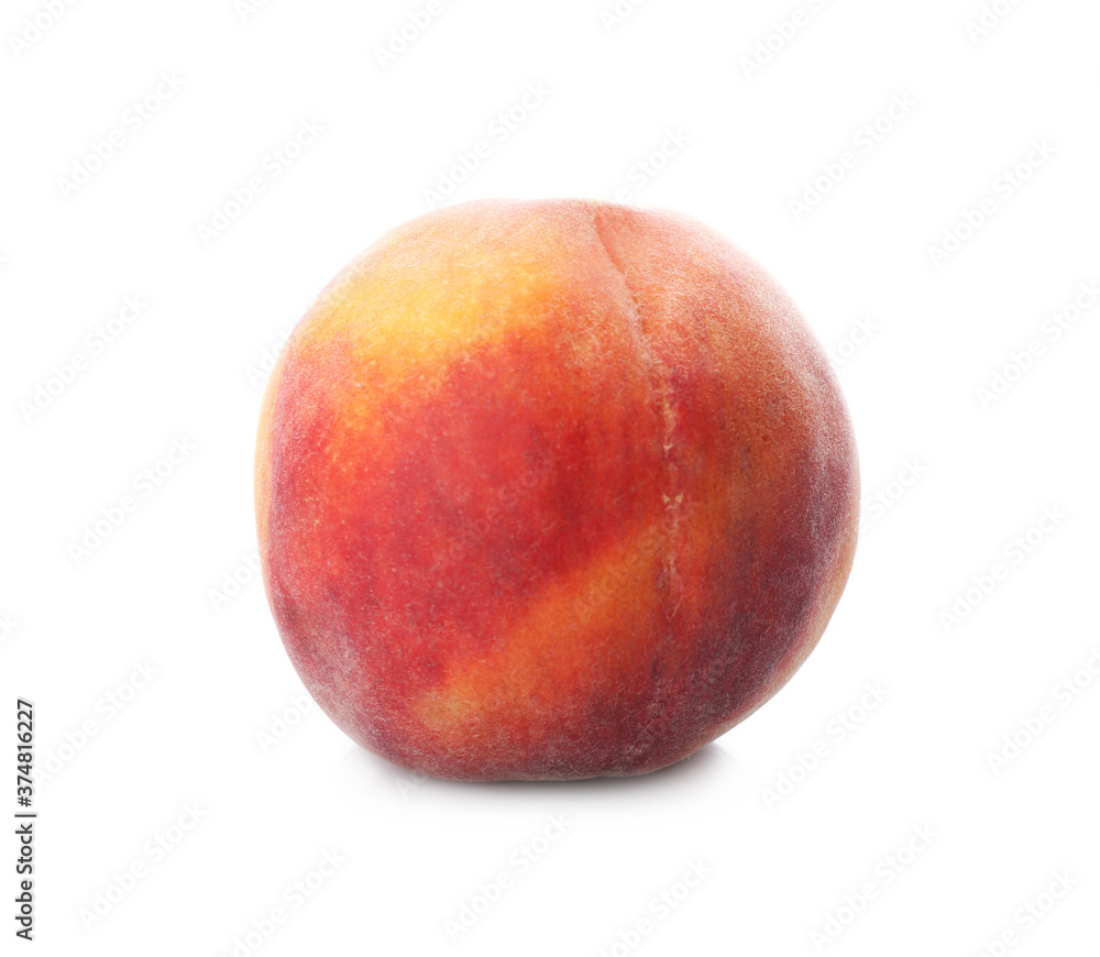 Delicious ripe juicy peach isolated on white Delicious ripe juicy peach isolated on white