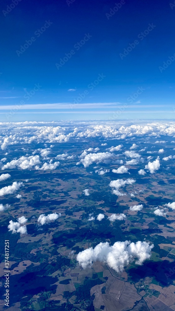 flight over the sea