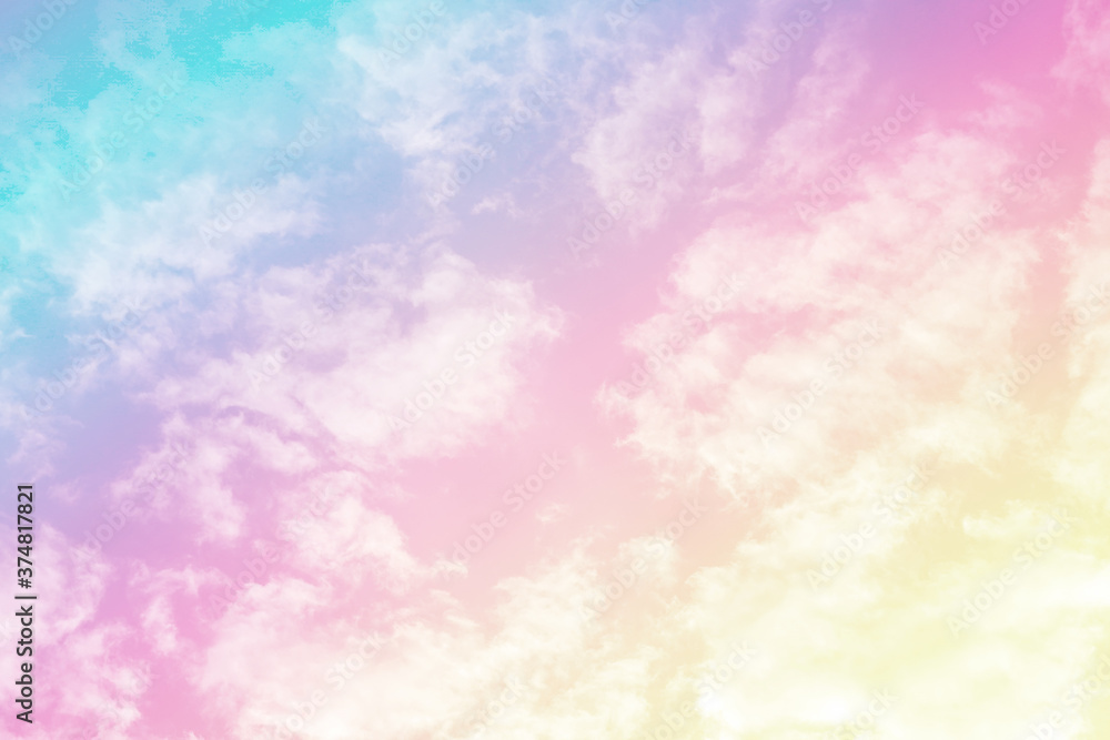 soft cloud background with a pastel multicolor gradient.