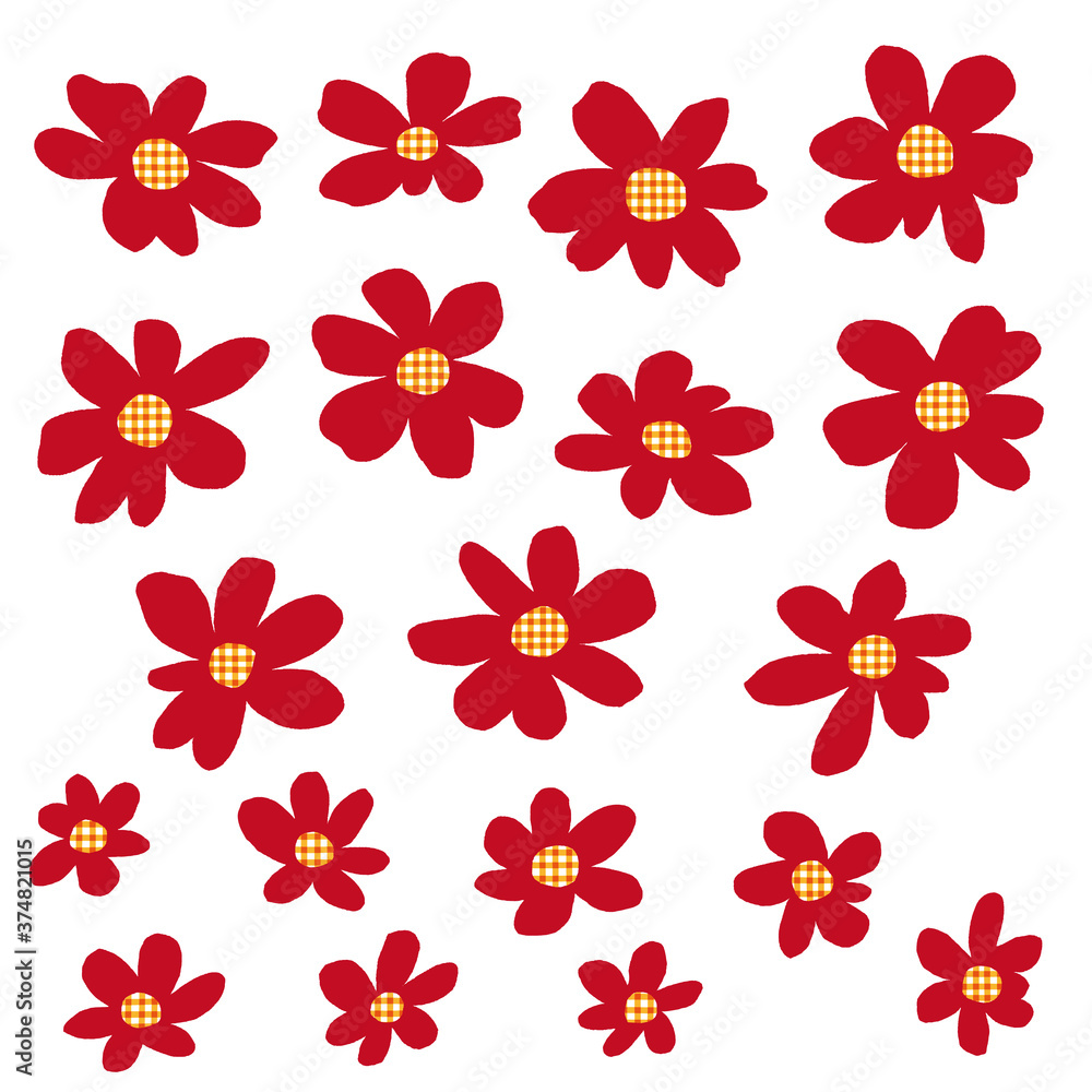 Collection of vector materials of the flower which is abstract with simplicity, Collection of vector materials of the flower which is abstract with simplicity,
