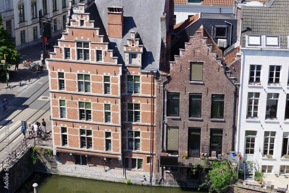 Fototapeta premium Panorama de la ville de Gand