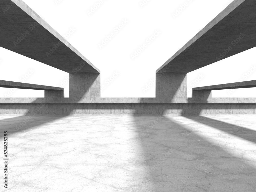 Dark Concrete Wall Architecture. Empty Room Dark Concrete Wall Architecture. Empty Room