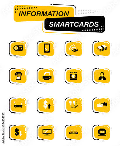 Pawn shop icons set