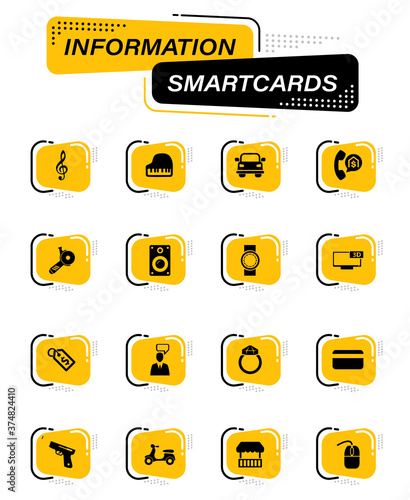 Pawn shop icons set