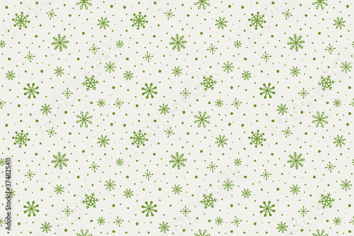 Simple seamless texture with snowflakes. Christmas background. Vector