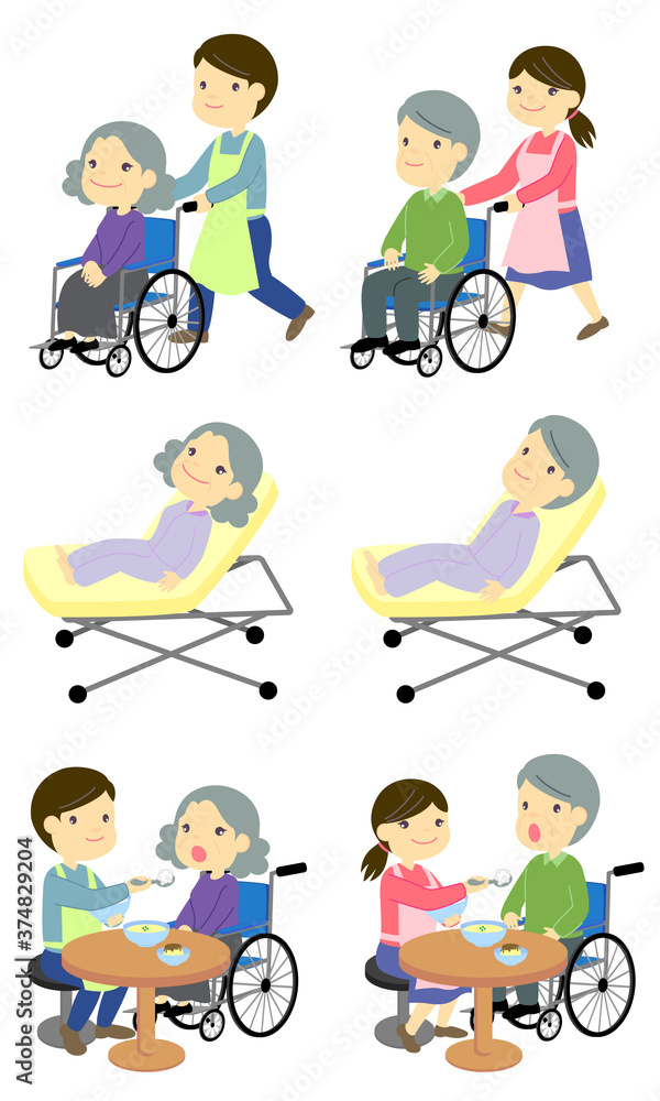介護者と被介護者(日本人・アジア人)/Caregivers and care recipients (Japanese / Asian) 介護者と被介護者(日本人・アジア人)/Caregivers and care recipients (Japanese / Asian)