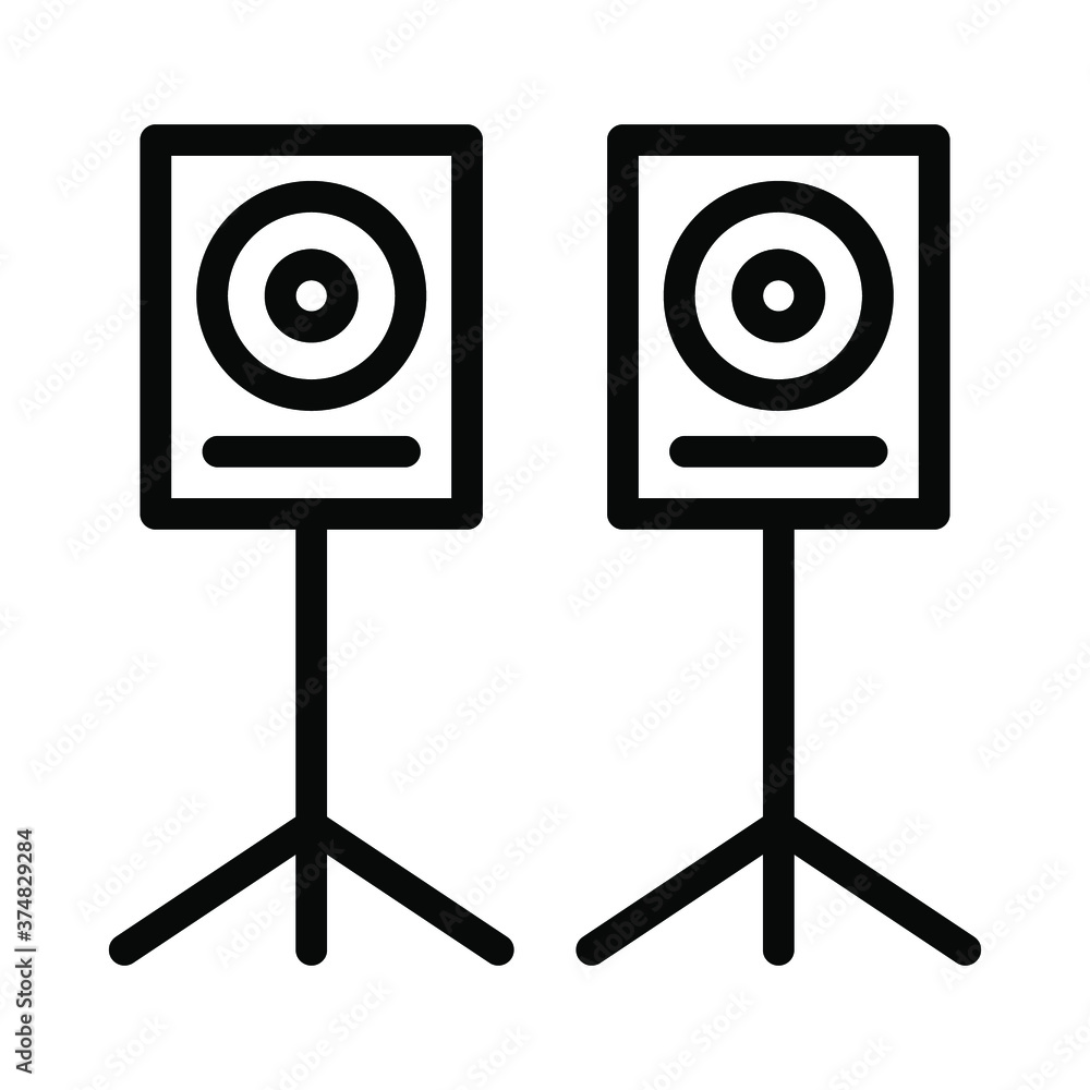 sound system icon or logo in outline
sound system icon or logo in outline