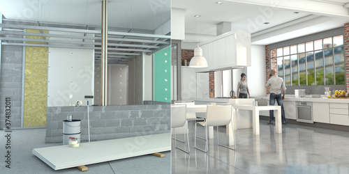 Kitchen before and after re...