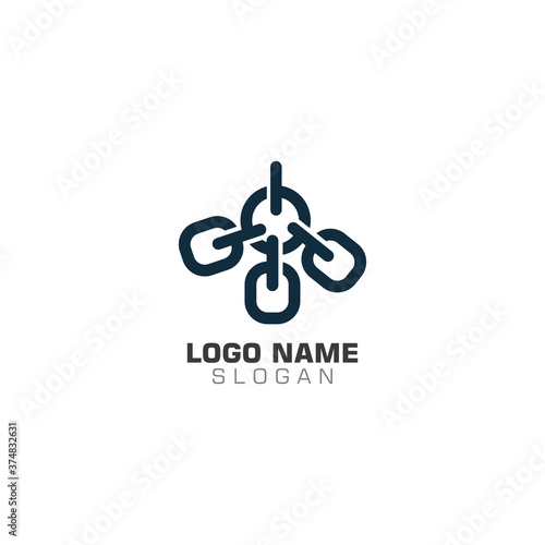 Chain Business Logo abstract unity vector design template