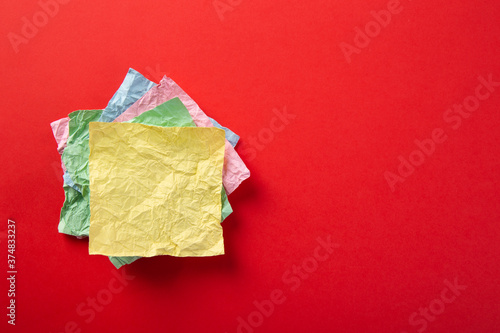  blank notepad on color background