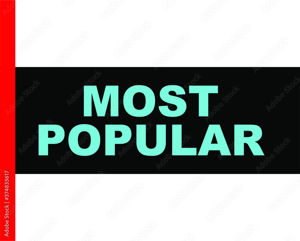 Black Vector Banner Most popular