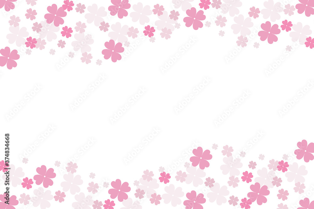 Flower pattern. Flower greeting card. Simple flower card with text space. 
