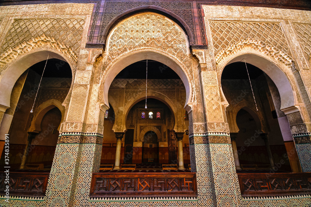 Oratorio de la madrasa Bou Inania(S.XIV). Fez. Marruecos. Magreb. Africa.
