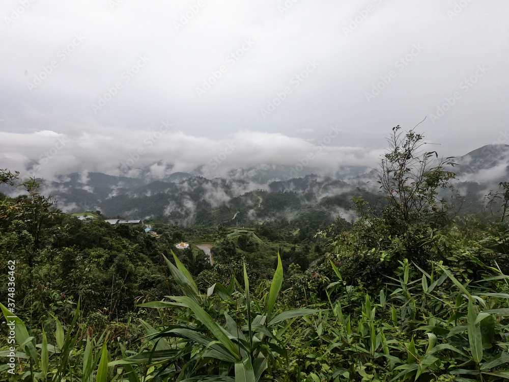 Fototapeta premium clouds over the mountains