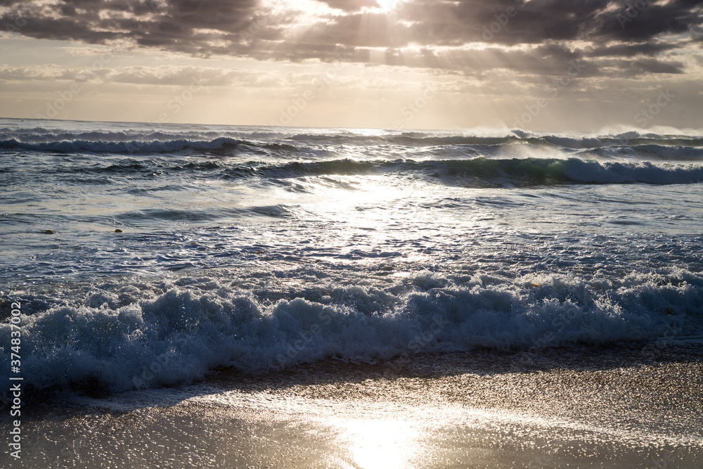 Waves rushing hard on the East Sea