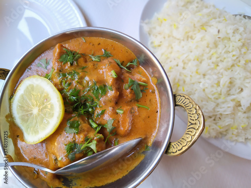 Принти на полотні cuisine indienne : plat de poisson sauce curry