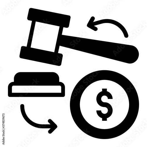Law Versus Money Concept Vector Icon Design, Trade and barter Symbol on White background 