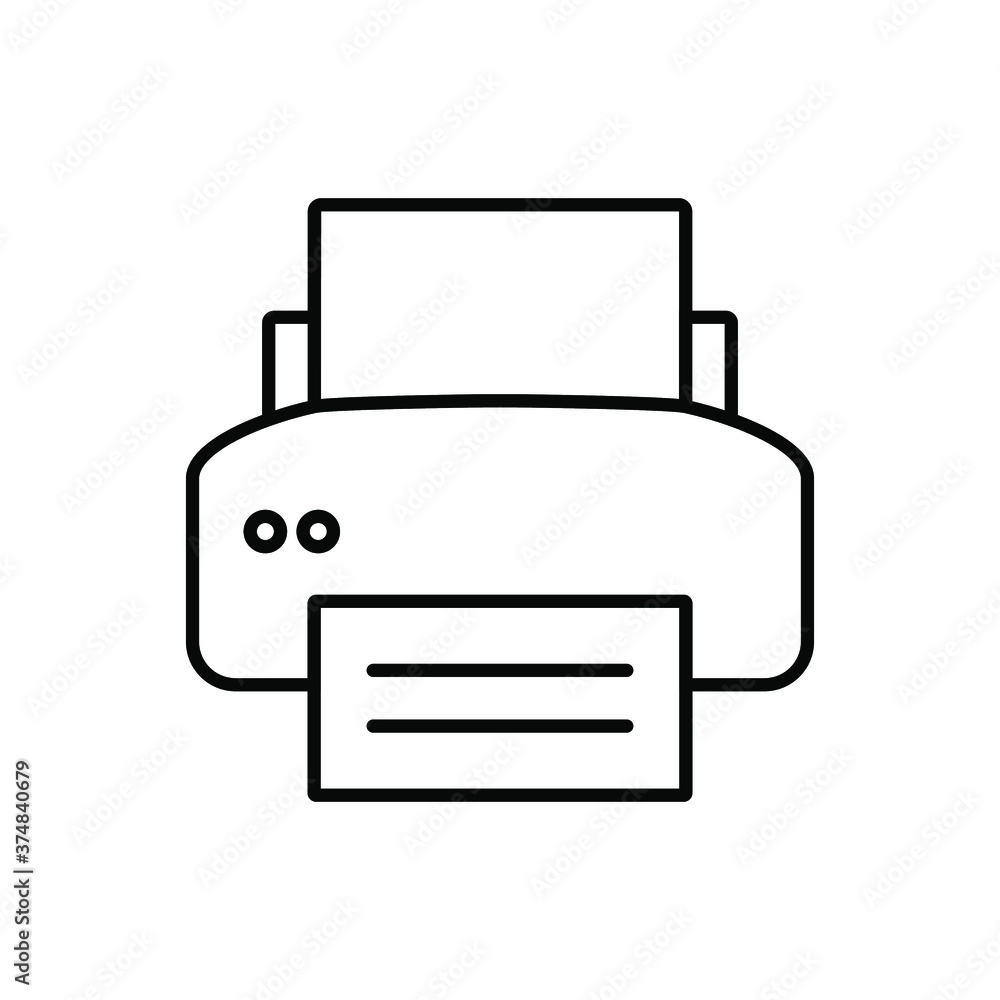 printer line icon printer line icon
